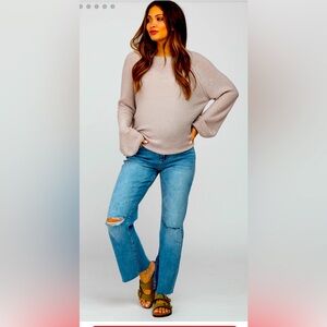 PinkBlush Straight Leg Frayed Maternity Jeans